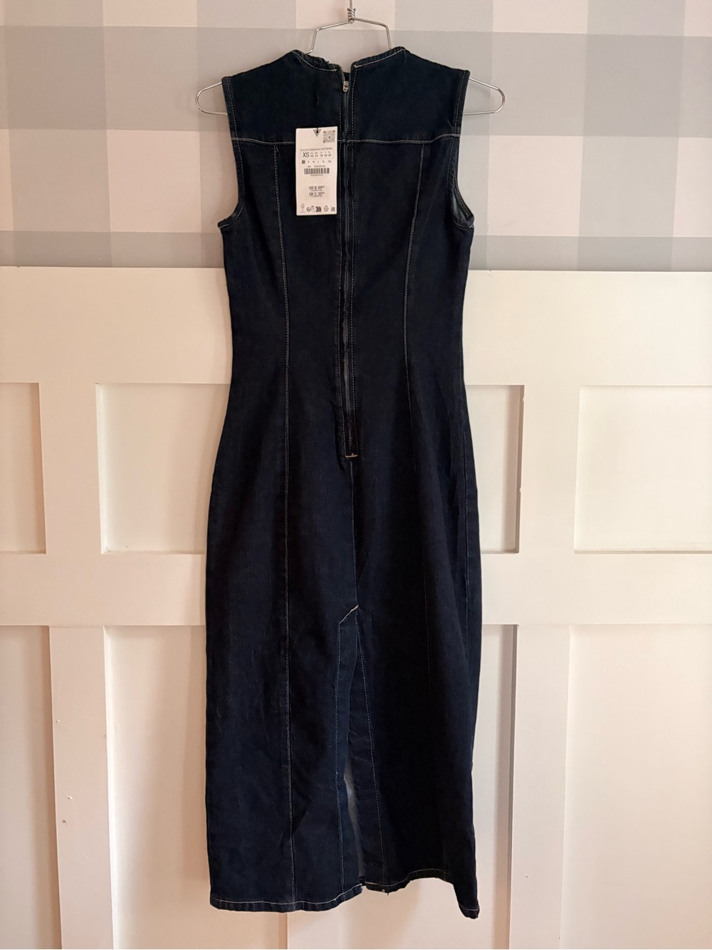 Zara Classic Sleeveless Midi Dress in Dark Denim XS - Picture 6 of 6